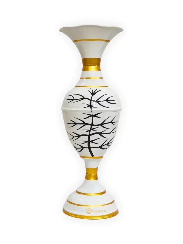 Youngsera Flower Vase for Table Decor | Small Size Shahi Tree Design Flower Vase For Table Decor | 16 Inch | White - Image 2