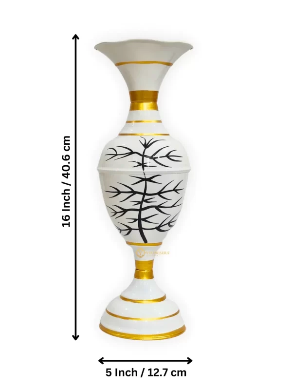 Youngsera Flower Vase for Table Decor | Small Size Shahi Tree Design Flower Vase For Table Decor | 16 Inch | White - Image 5