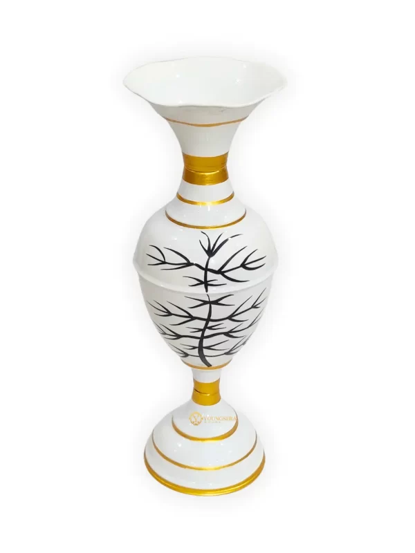Youngsera Flower Vase for Table Decor | Small Size Shahi Tree Design Flower Vase For Table Decor | 16 Inch | White - Image 4