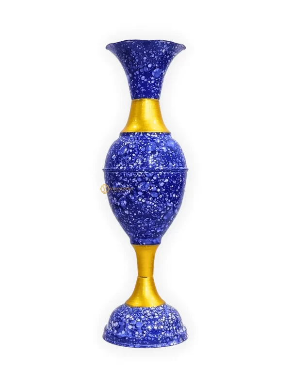 Youngsera - Timeless Beauty: Handcrafted Marble Flower Vase | 23 Inch Height | Perfect for Home decor, Living room, Dining table - Blue - Image 2