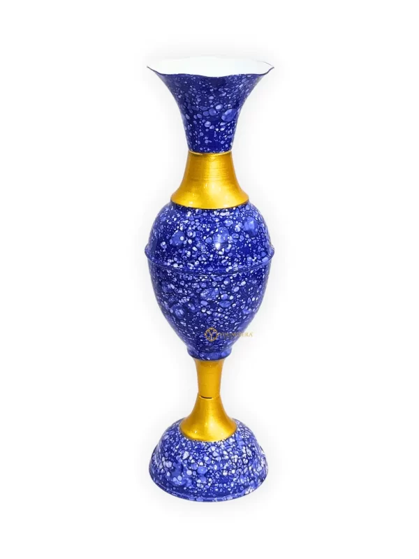 Youngsera - Timeless Beauty: Handcrafted Marble Flower Vase | 23 Inch Height | Perfect for Home decor, Living room, Dining table - Blue - Image 4