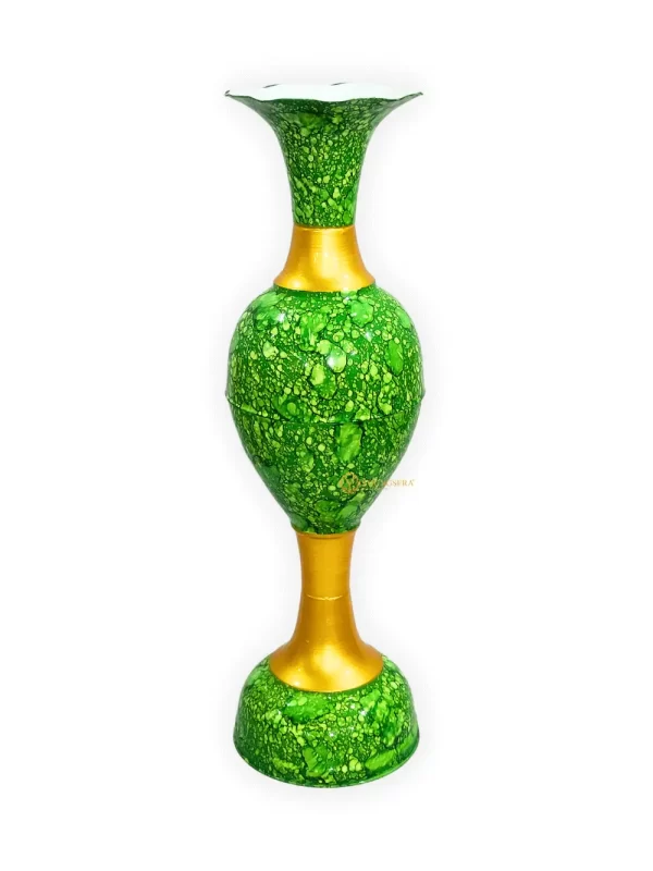Youngsera Metal Flower Vase | Marble Design Flower Vase | Perfect for Home Decor, Living Room, Corner Space| 36-Inch Height | Pack Of 1 | Green - Image 4