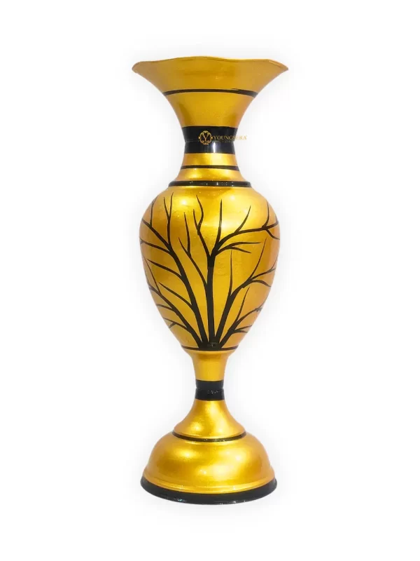 Youngsera Flower Vase For Artificial Flowers Home Décor Office Living Room Bedroom Table Decoration Item 15 Inch Vase | Golden - Image 2