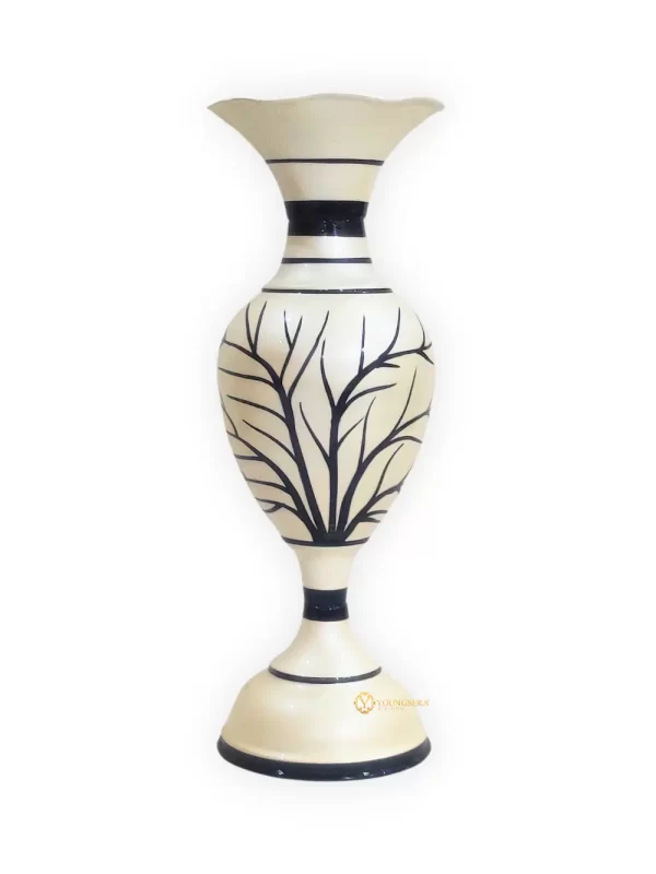 Youngsera Flower Vase For Artificial Flowers Home Décor Office Living Room Bedroom Table Decoration Item 15 Inch Vase | Silver - Image 2