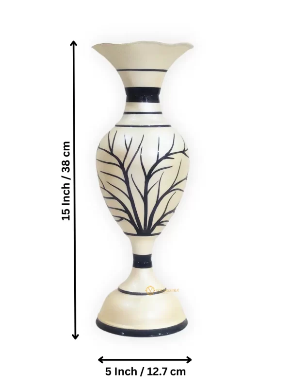 Youngsera Flower Vase For Artificial Flowers Home Décor Office Living Room Bedroom Table Decoration Item 15 Inch Vase | Silver - Image 5