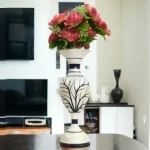 Youngsera Flower Vase For Artificial Flowers Home Décor Office Living Room Bedroom Table Decoration Item 15 Inch Vase | Silver