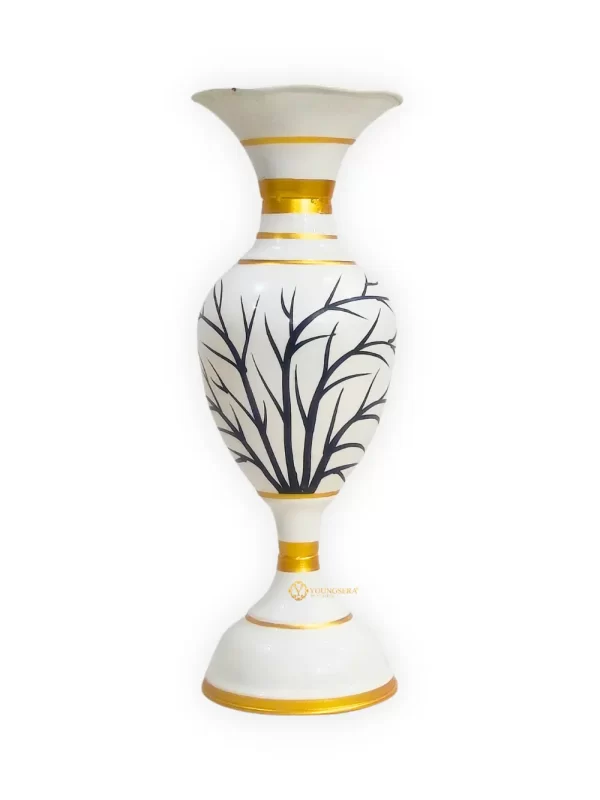 Youngsera Flower Vase For Artificial Flowers Home Décor Office Living Room Bedroom Table Decoration Item 15 Inch Vase | White - Image 2