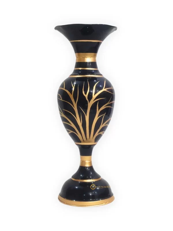Youngsera Flower Vase For Artificial Flowers Home Décor Office Living Room Bedroom Table Decoration Item 15 Inch Vase | Black - Image 2