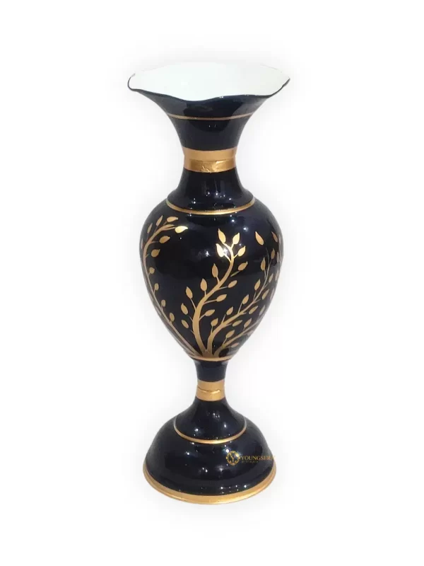 Youngsera Flower Vase For Artificial Flowers Home Décor Office Living Room Bedroom Table Decoration Item 15 Inch Vase - Black - Image 3