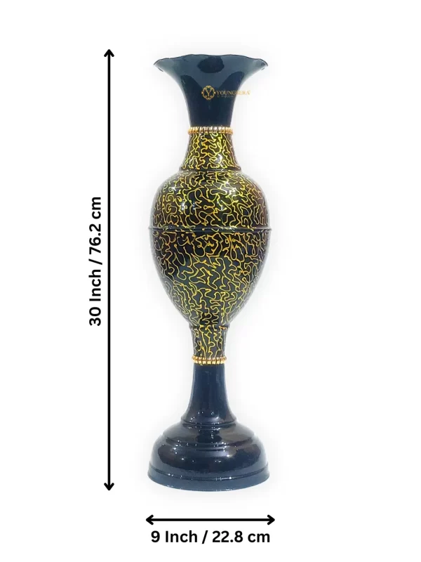 Youngsera 30 Inch Handmade Table Decor Flower Vase Perfect For Home Decor, Gifting, Centerpiece - Black - Image 5