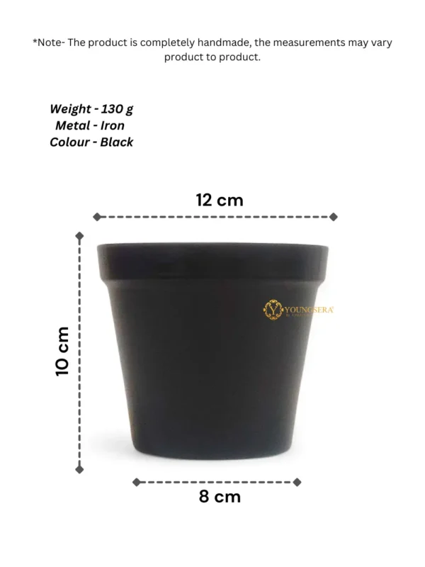 Planter Size (1) Youngsera Planter For Table Decor | Best Table Centerpiece | Table Vase for Home Decor | Perfect for Wedding Centerpieces, Anniversary Gifts, and Birthday Presents – Combo Pack Of 3 - Pure Black - Image 7