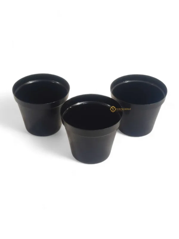 planter set 3 top (1) Youngsera Planter For Table Decor | Best Table Centerpiece | Table Vase for Home Decor | Perfect for Wedding Centerpieces, Anniversary Gifts, and Birthday Presents – Combo Pack Of 3 - Pure Black - Image 1