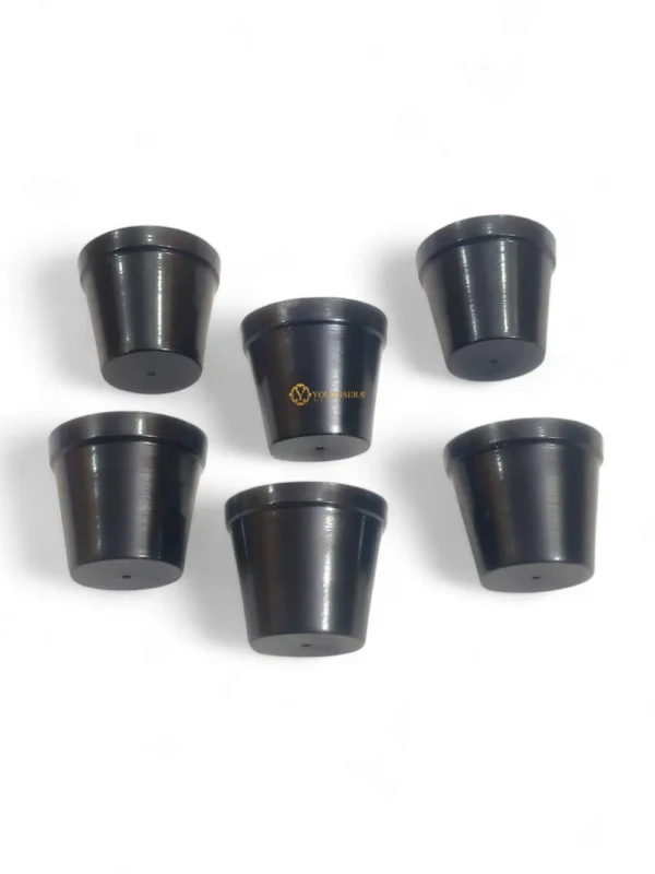 Youngsera Planter For Table Decor | Best Table Centerpiece | Table Vase for Home Decor | Perfect for Wedding Centerpieces, Anniversary Gifts, and Birthday Presents – Combo Pack Of 6 - Pure Black - Image 2