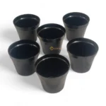 Youngsera Planter For Table Decor | Best Table Centerpiece | Table Vase for Home Decor | Perfect for Wedding Centerpieces, Anniversary Gifts, and Birthday Presents – Combo Pack Of 6 - Pure Black