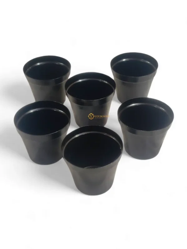 Youngsera Planter For Table Decor | Best Table Centerpiece | Table Vase for Home Decor | Perfect for Wedding Centerpieces, Anniversary Gifts, and Birthday Presents – Combo Pack Of 6 - Pure Black - Image 1