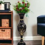 Youngsera Flower Vase For Artificial Flowers Home Décor Office Living Room Bedroom Table Decoration Item 23 Inch Vase - Black