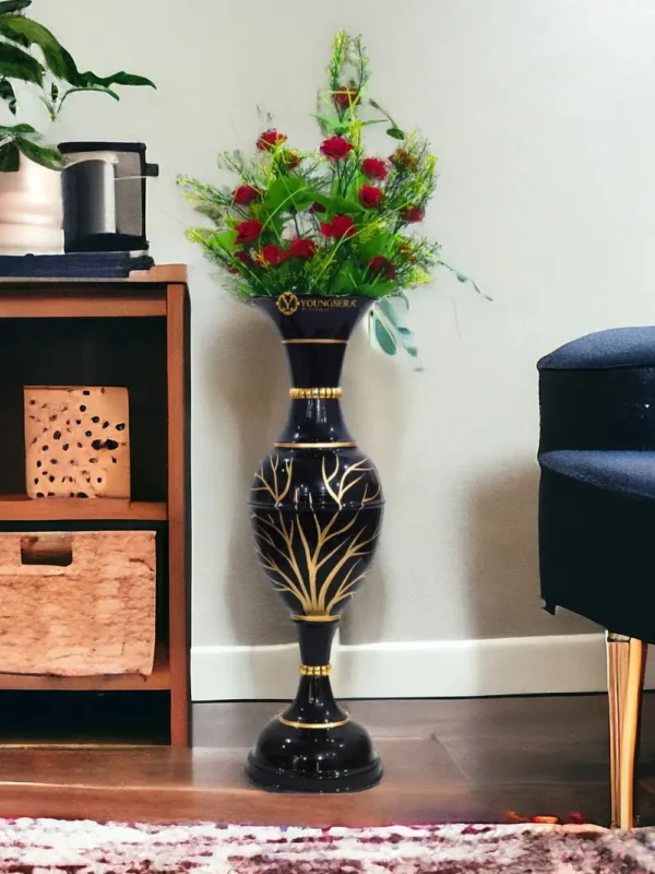 23_ Tree lifestyle black 1 Youngsera Flower Vase For Artificial Flowers Home Décor Office Living Room Bedroom Table Decoration Item 23 Inch Vase - Black - Image 1