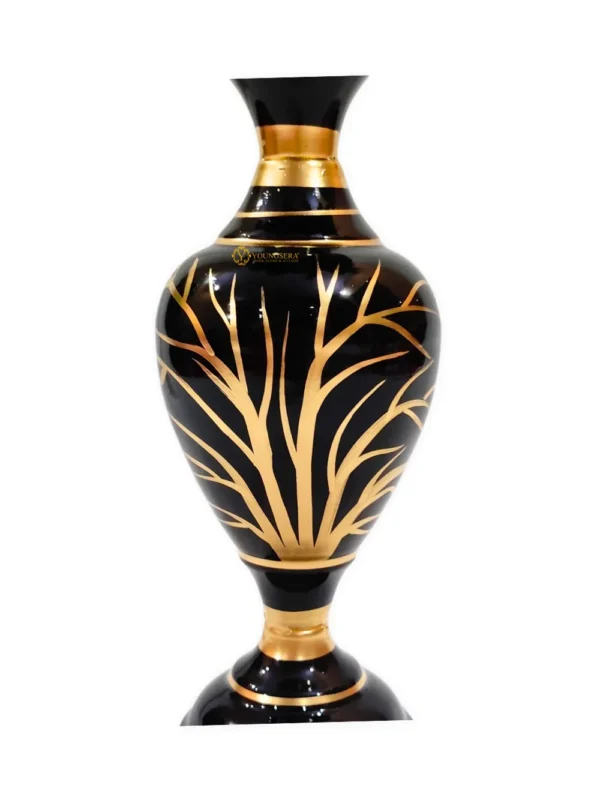 Youngsera Handmade Tree Design Flower Vase For Artificial Flowers Home Décor Office Living Room Bedroom Table Decoration Item 12 Inch Vase | Pack Of 2 | Black - Image 4