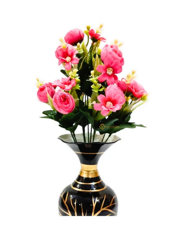 Youngsera Handmade Tree Design Flower Vase For Artificial Flowers Home Décor Office Living Room Bedroom Table Decoration Item 12 Inch Vase | Pack Of 2 | Black - Image 6