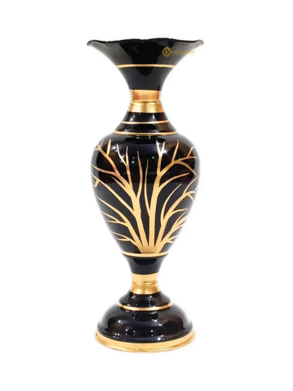 Youngsera Handmade Tree Design Flower Vase For Artificial Flowers Home Décor Office Living Room Bedroom Table Decoration Item 12 Inch Vase | Pack Of 2 | Black - Image 1