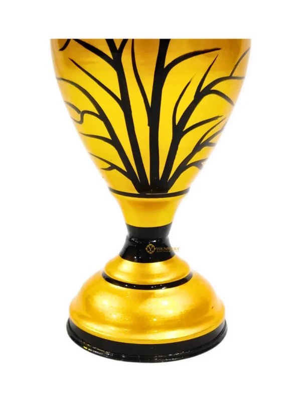 Youngsera Handmade Tree Design Flower Vase For Artificial Flowers Home Décor Office Living Room Bedroom Table Decoration Item 12 Inch Vase | Pack Of 2 | Golden - Image 6