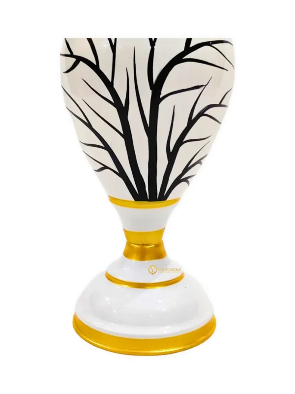 Youngsera Handmade Tree Design Flower Vase For Artificial Flowers Home Décor Office Living Room Bedroom Table Decoration Item 12 Inch Vase | Pack Of 2 | White - Image 6