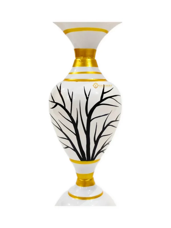 Youngsera Handmade Tree Design Flower Vase For Artificial Flowers Home Décor Office Living Room Bedroom Table Decoration Item 12 Inch Vase | Pack Of 2 | White - Image 5