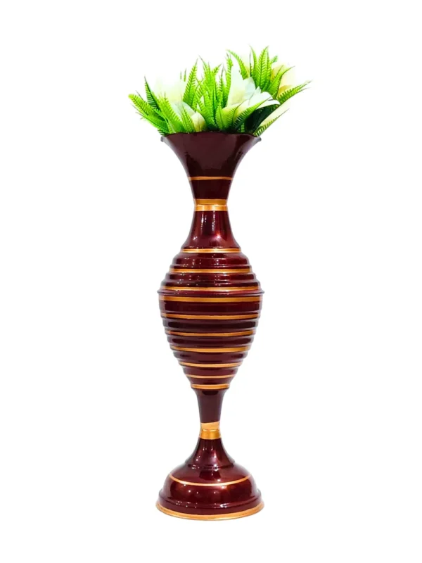 Youngsera Handmade 23 Inch Ring Design Flower Vase For Artificial Flowers Home Décor Office Living Room Bedroom Corner Decoration Item – Brown - Image 2