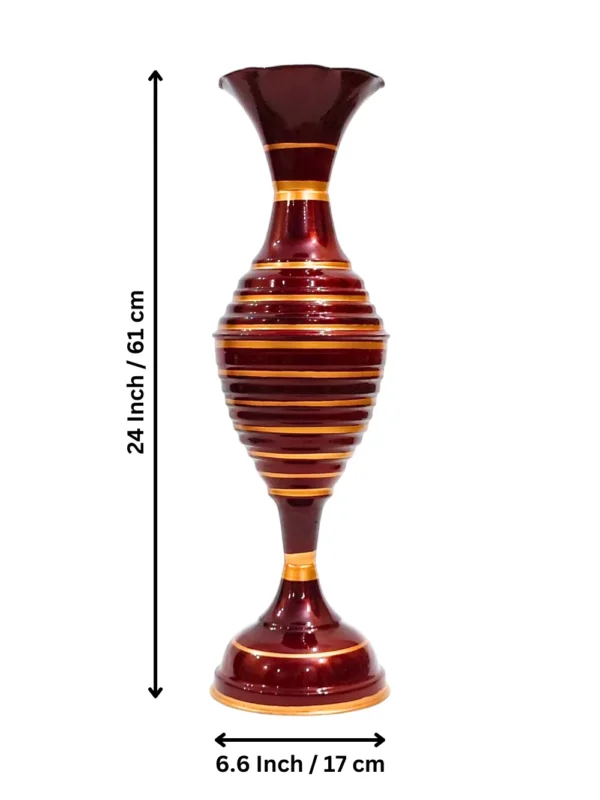 Youngsera Handmade 23 Inch Ring Design Flower Vase For Artificial Flowers Home Décor Office Living Room Bedroom Corner Decoration Item – Brown - Image 8