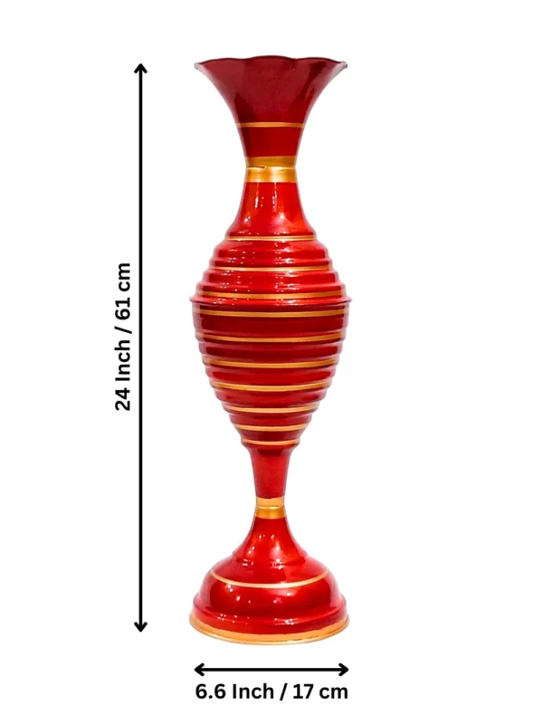 Youngsera Handmade 23 Inch Ring Design Flower Vase For Artificial Flowers Home Décor Office Living Room Bedroom Corner Decoration Item – Cherry - Image 6