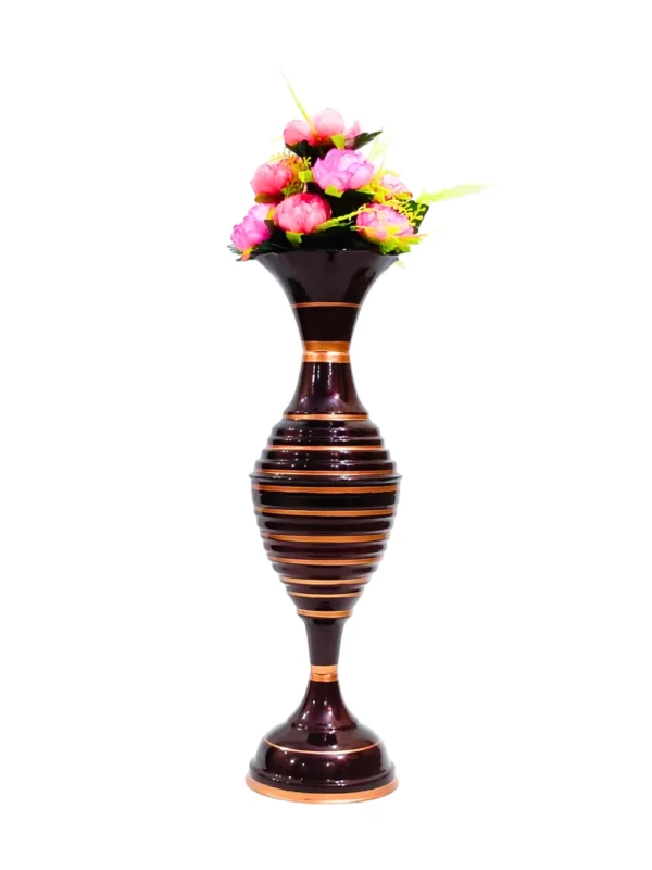 Youngsera Handmade 23 Inch Ring Design Flower Vase For Artificial Flowers Home Décor Office Living Room Bedroom Corner Decoration Item – Coffee - Image 2