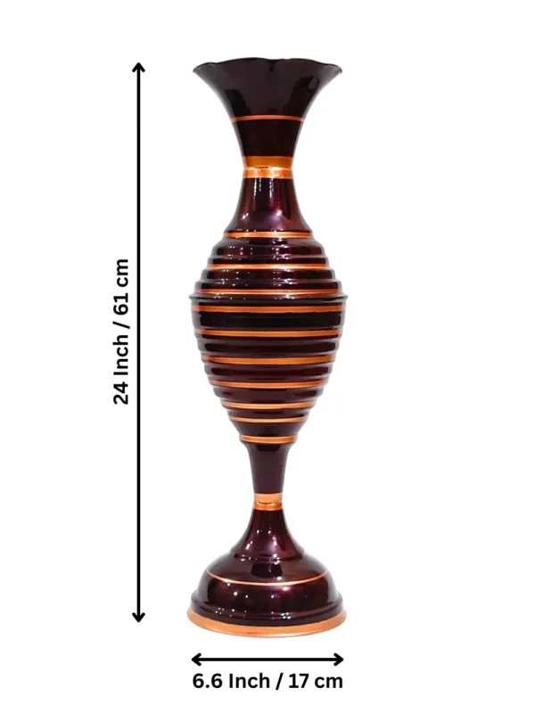 Youngsera Handmade 23 Inch Ring Design Flower Vase For Artificial Flowers Home Décor Office Living Room Bedroom Corner Decoration Item – Coffee - Image 8