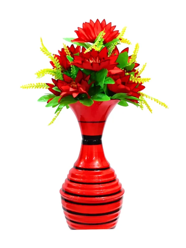 Youngsera Handmade 23 Inch Ring Design Flower Vase For Artificial Flowers Home Décor Office Living Room Bedroom Corner Decoration Item – Red - Image 7
