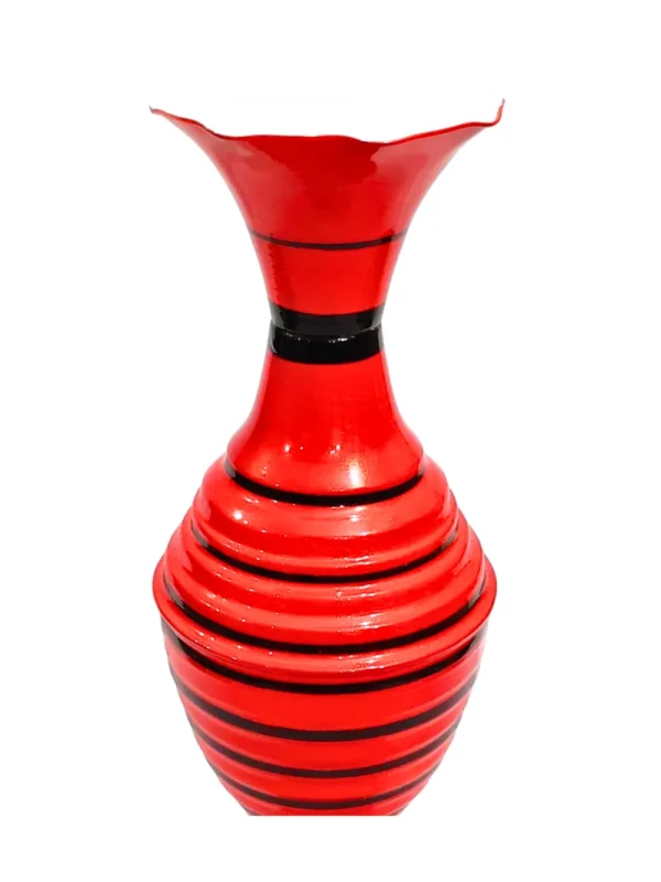 Youngsera Handmade 23 Inch Ring Design Flower Vase For Artificial Flowers Home Décor Office Living Room Bedroom Corner Decoration Item – Red - Image 3