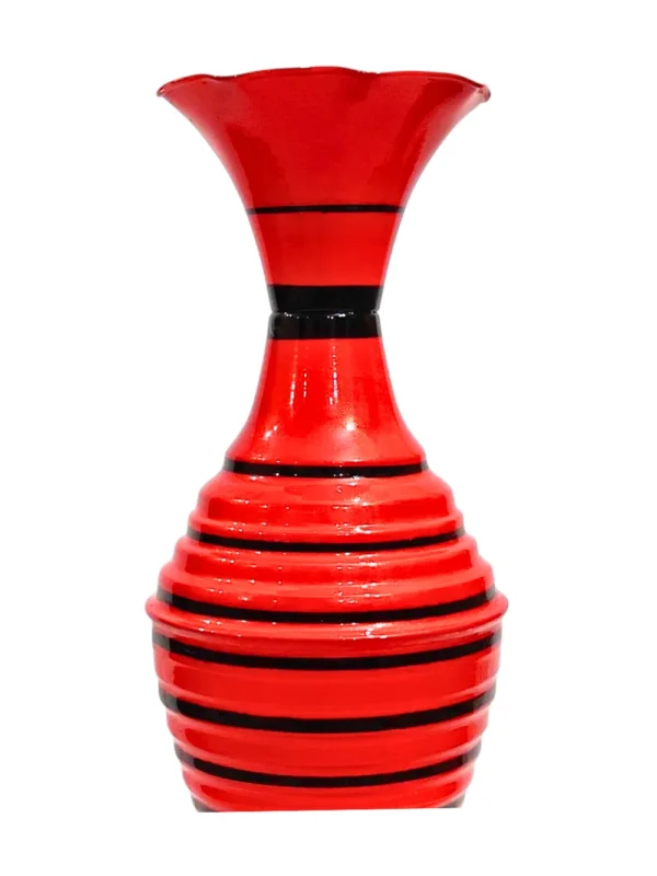 Youngsera Handmade 23 Inch Ring Design Flower Vase For Artificial Flowers Home Décor Office Living Room Bedroom Corner Decoration Item – Red - Image 4