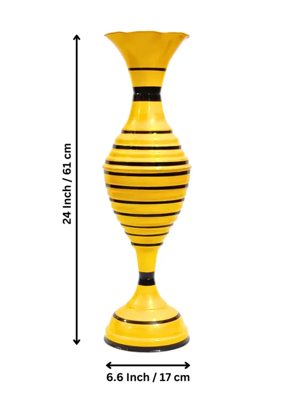 Youngsera Handmade 23 Inch Ring Design Flower Vase For Artificial Flowers Home Décor Office Living Room Bedroom Corner Decoration Item – Yellow - Image 7