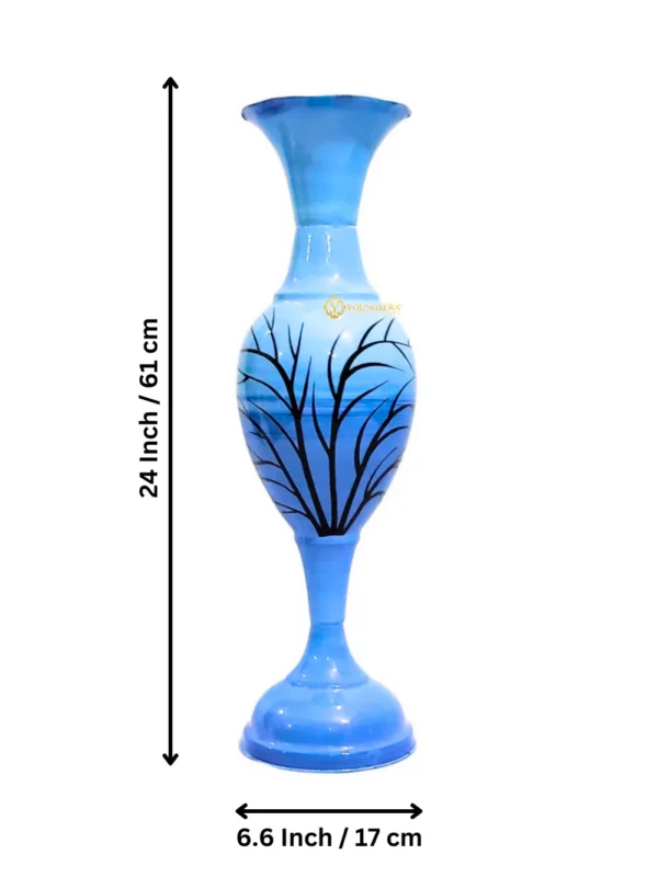 Youngsera Flower Vase For Artificial Flowers Home Décor Office Living Room Bedroom Table Decoration Item 24 Inch Vase - Blue - Image 5