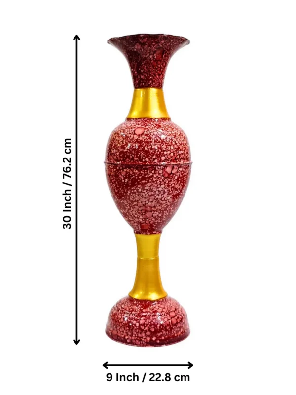 Youngsera Handmade 30 Inch Marble Design Flower Vase For Artificial Flowers Home Décor Office Living Room Bedroom Corner Decoration Item – Brown - Image 8