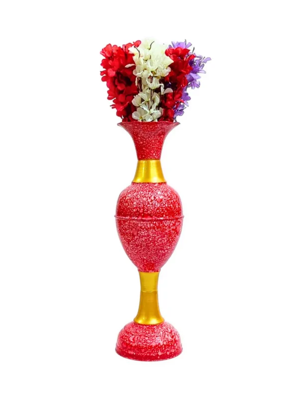 Youngsera Handmade 30 Inch Marble Design Flower Vase For Artificial Flowers Home Décor Office Living Room Bedroom Corner Decoration Item – Red - Image 2