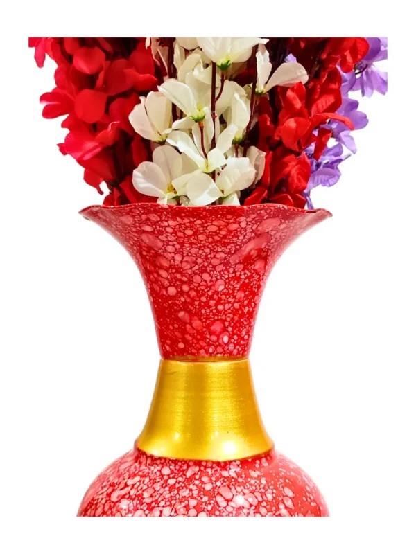 Youngsera Handmade 30 Inch Marble Design Flower Vase For Artificial Flowers Home Décor Office Living Room Bedroom Corner Decoration Item – Red - Image 7