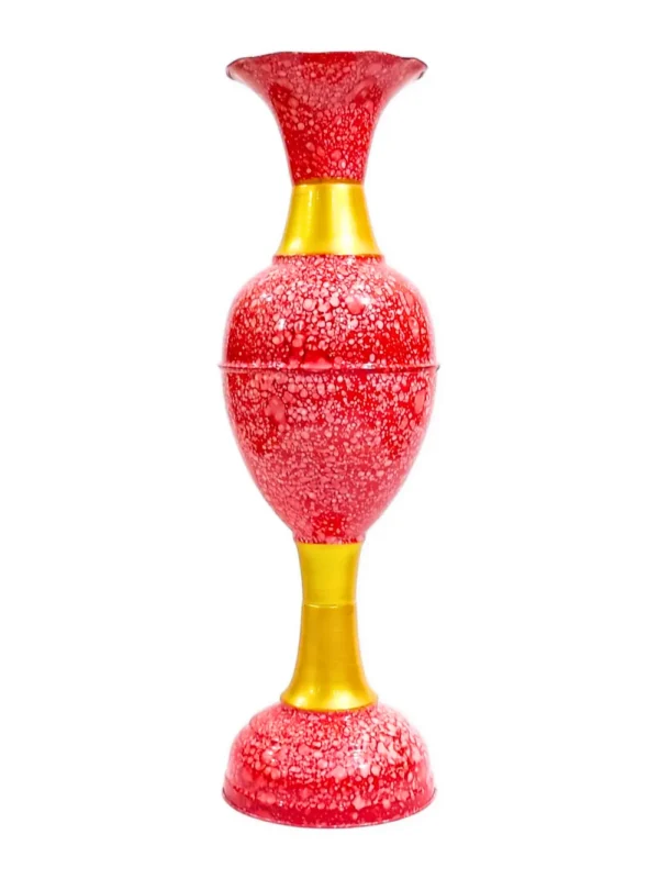 30 inch marble red main image Youngsera Handmade 30 Inch Marble Design Flower Vase For Artificial Flowers Home Décor Office Living Room Bedroom Corner Decoration Item – Red - Image 1