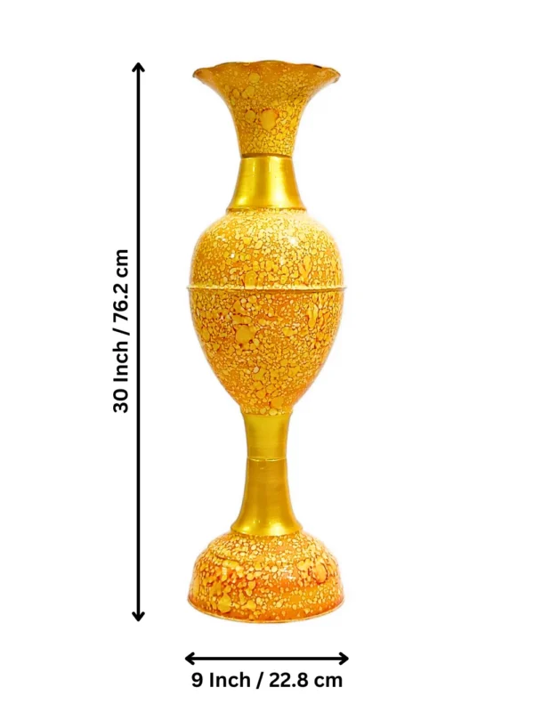 Youngsera Handmade 30 Inch Marble Design Flower Vase For Artificial Flowers Home Décor Office Living Room Bedroom Corner Decoration Item – Yellow - Image 7