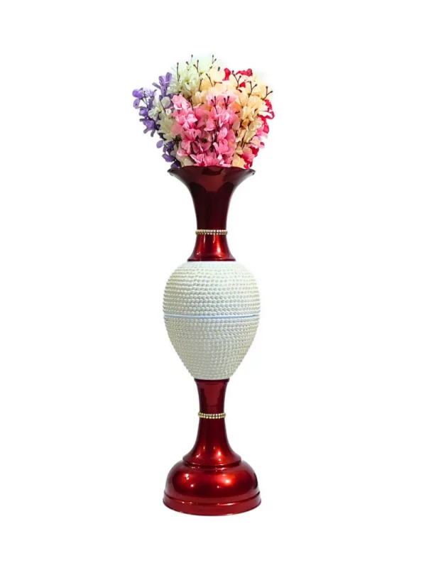 36 inch Full moti cherry flower 2 Youngsera 36-Inch Flower Vase: Exquisite Vase with White Pearls for Luxurious Home Decor - Cherry - Image 2