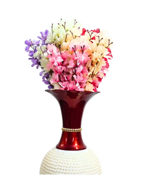 36 inch Full moti cherry flower Youngsera 36-Inch Flower Vase: Exquisite Vase with White Pearls for Luxurious Home Decor - Cherry - Image 6