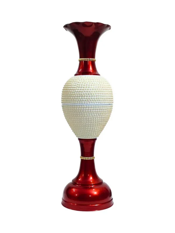 36 inch Full moti cherry main image Youngsera 36-Inch Flower Vase: Exquisite Vase with White Pearls for Luxurious Home Decor - Cherry - Image 1