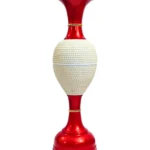 Youngsera 36-Inch Flower Vase: Exquisite Vase with White Pearls for Luxurious Home Decor - Red