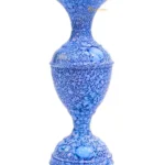 Youngsera Marble Design Flower Vase For Artificial Flowers Home Décor Office Living Room Bedroom Table Decoration Item 9 Inch Vase | Pack Of 2 | Blue