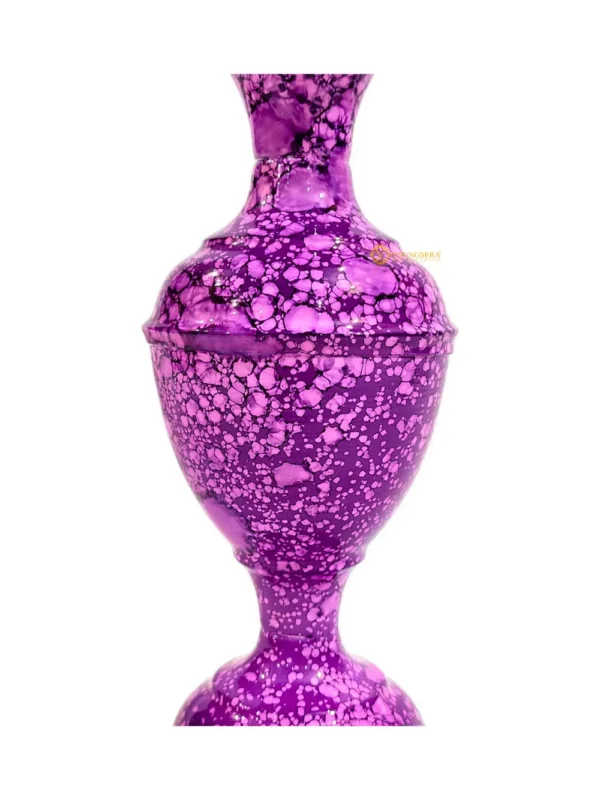 Youngsera Marble Design Flower Vase For Artificial Flowers Home Décor Office Living Room Bedroom Table Decoration Item 9 Inch Vase | Pack Of 2 | Purple - Image 5