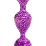 Youngsera Marble Design Flower Vase For Artificial Flowers Home Décor Office Living Room Bedroom Table Decoration Item 9 Inch Vase | Pack Of 2 | Purple