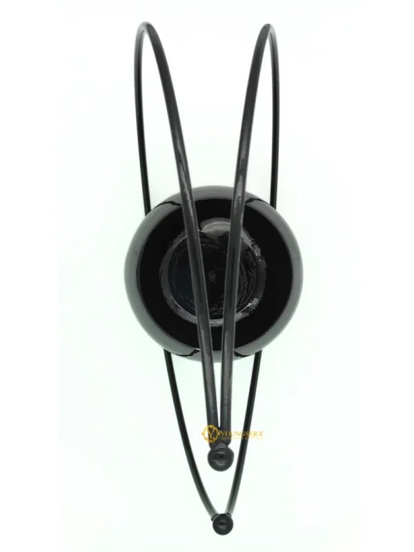 Youngsera Premium Moon Metal Flower Vase Diwali Gift Items for Home Decoration Tabletop, Side Table, Living Room, Home Office Decoration, Home Decorative Items, 9 Inches Height- Pack Of 2 - Black - Image 7